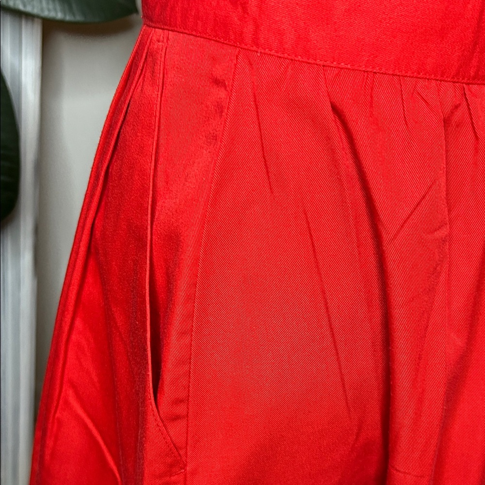 Vintage Red A-line Women's Skirt size 8 MIDI - Picture 5 of 8
